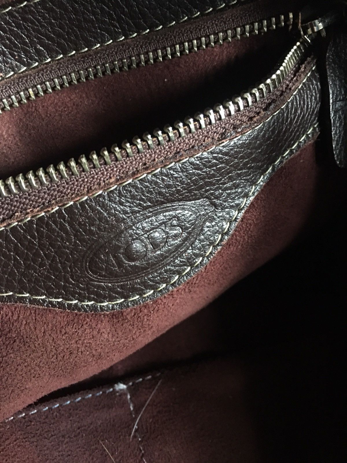 Tod's TOD’S Brown Suede Leather Handbag ShoulderTote Bag Size ONE SIZE - 10 Thumbnail