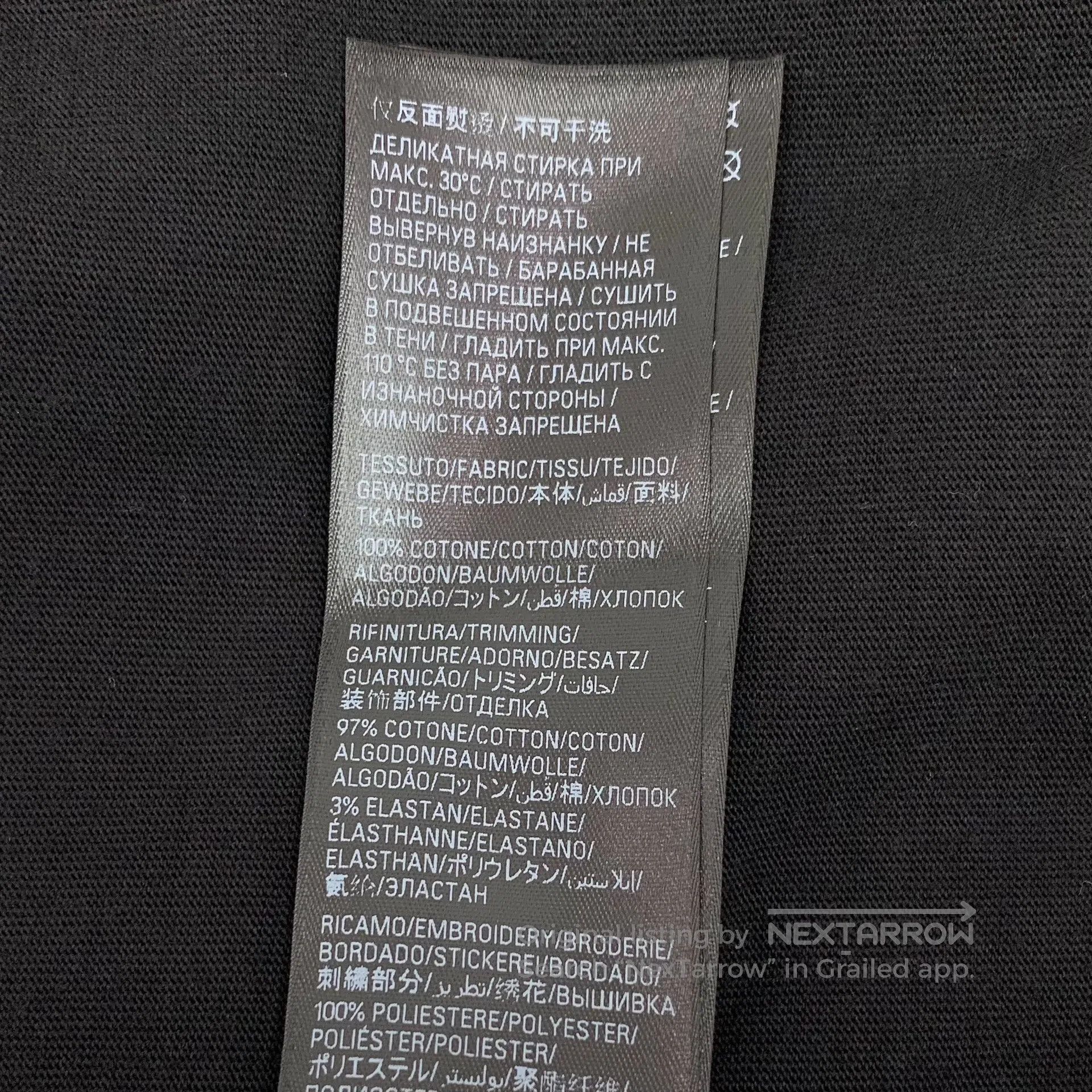 Balenciaga Balenciaga Black Logo Letter Embroidered Cotton Round Neck Size US XS / EU 42 / 0 - 9 Thumbnail