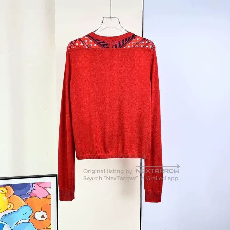 Hermes Hermes Red silk mixed knit cardigan Size XS / US 0-2 / IT 36-38 - 2 Thumbnail