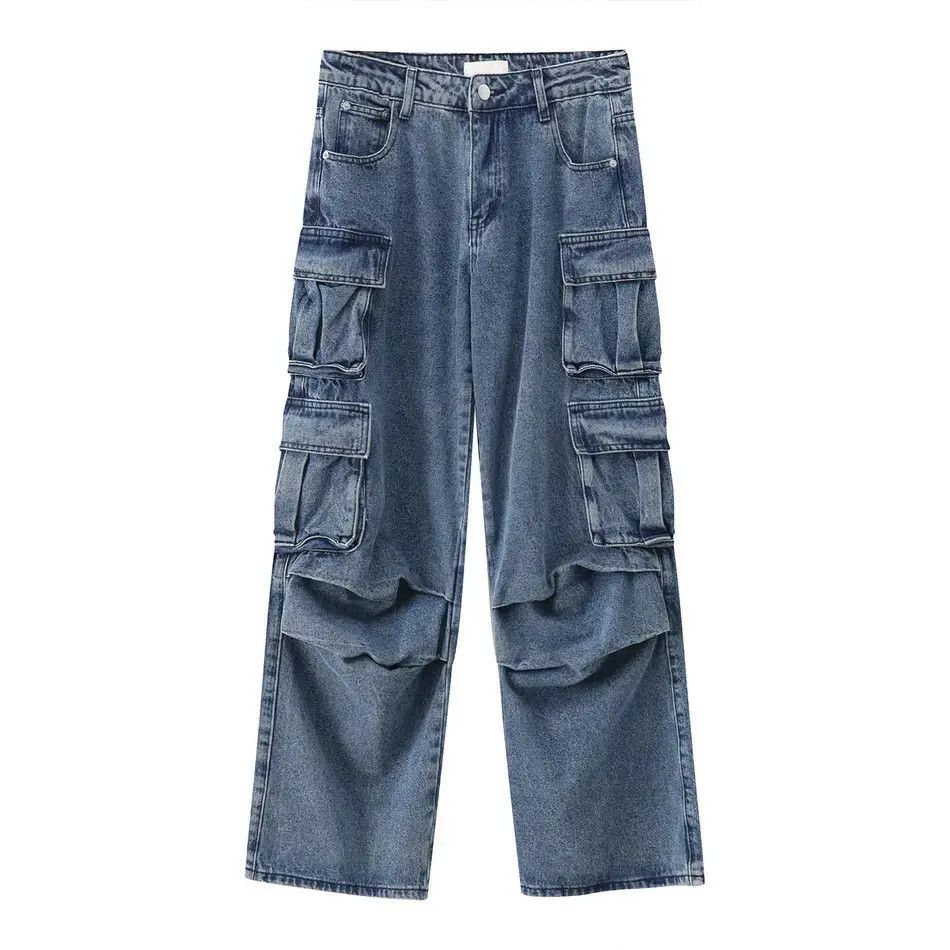 Japanese Brand Retro loose wide leg high street jeans Size US 32 / EU 48 - 4 Thumbnail