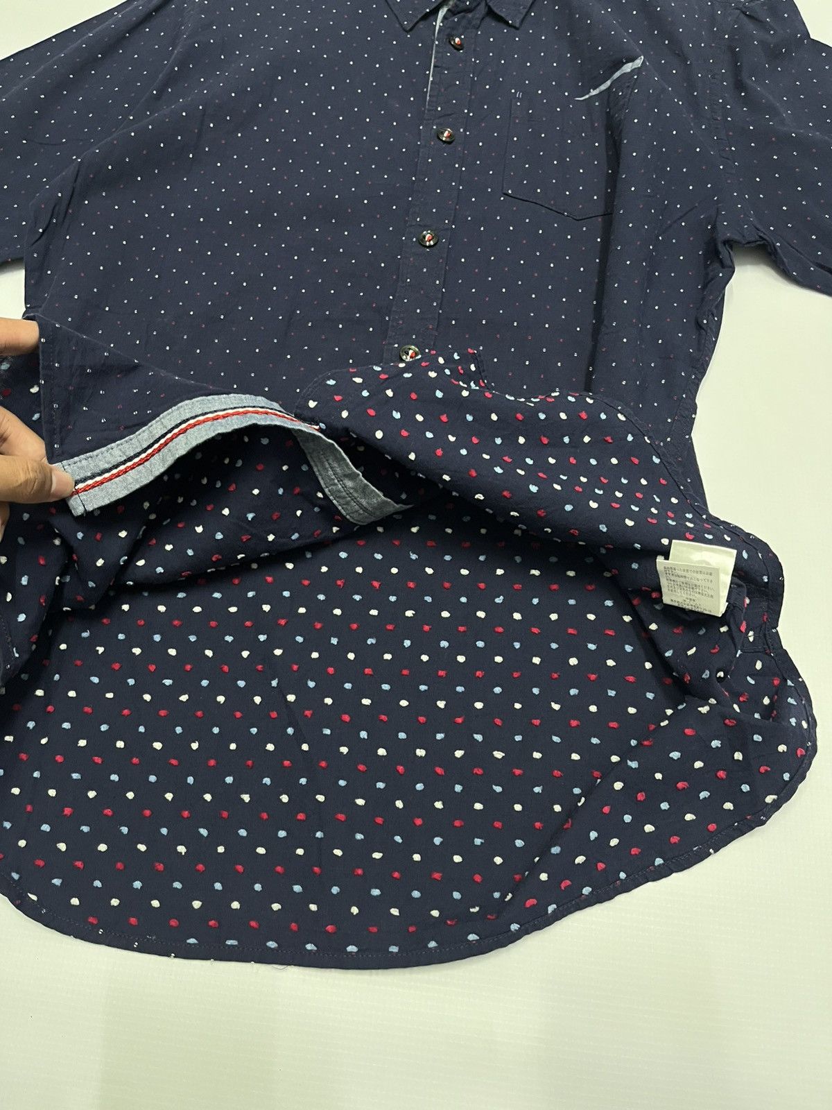 Japanese Brand 🇯🇵Beams heart polka dot shirt Size US XL / EU 56 / 4 - 10 Thumbnail