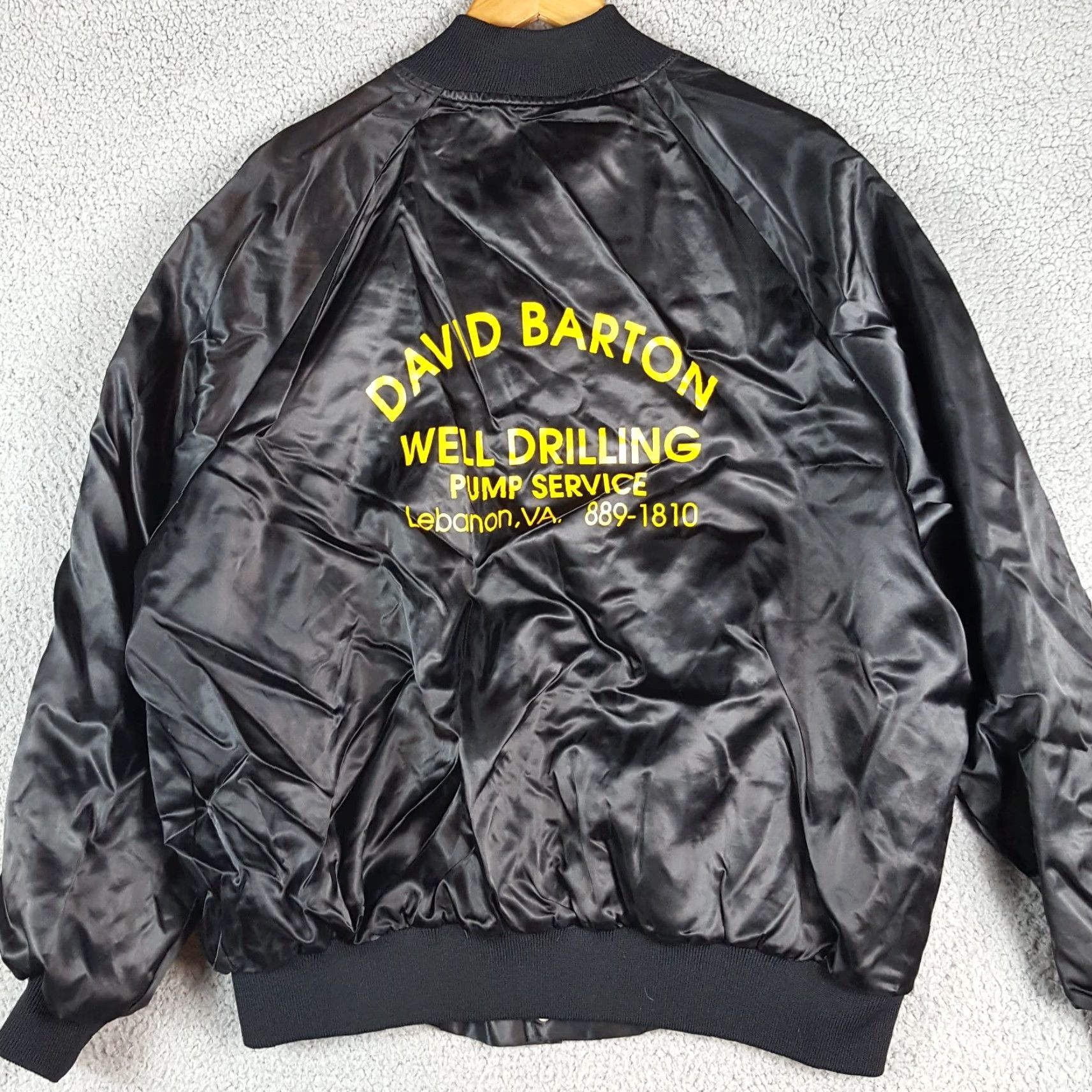 Vintage VINTAGE Satine Satin Jacket 2XL Black Windbreaker - 80s, 90s, Grunge Men Jacket Size US XXL / EU 58 / 5 - 2 Thumbnail