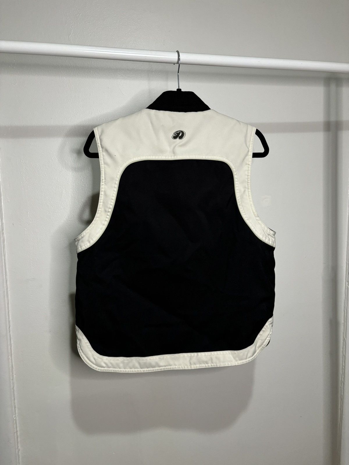 Vintage Vintage 1990s Cream Black Zip-Up Snowboard Vest Size US M / EU 48-50 / 2 - 7 Thumbnail
