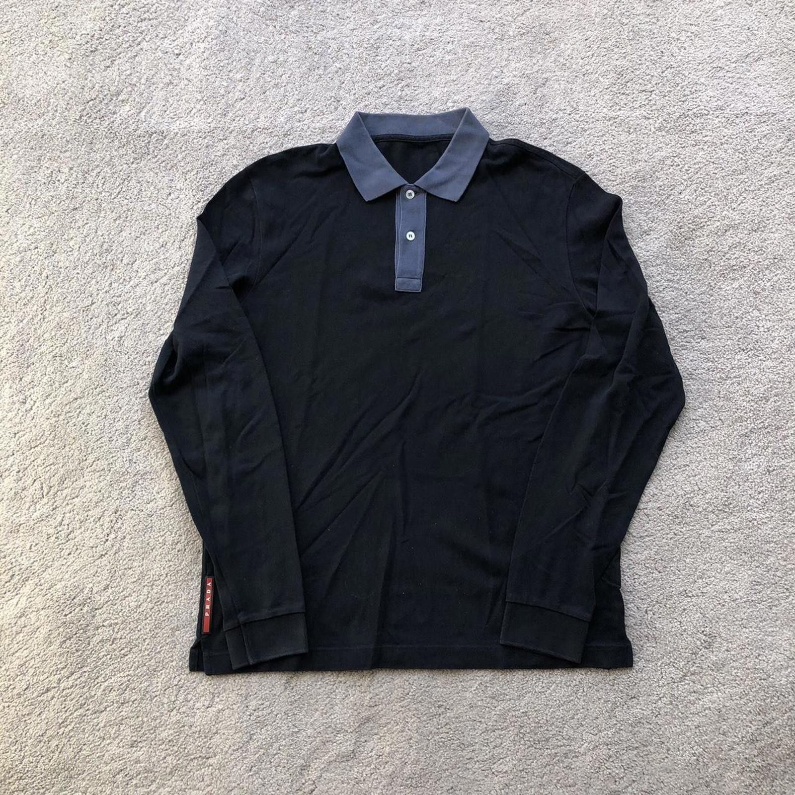 Prada Prada Longsleeve Red Tab Polo Shirt Size US L / EU 52-54 / 3 - 1 Thumbnail