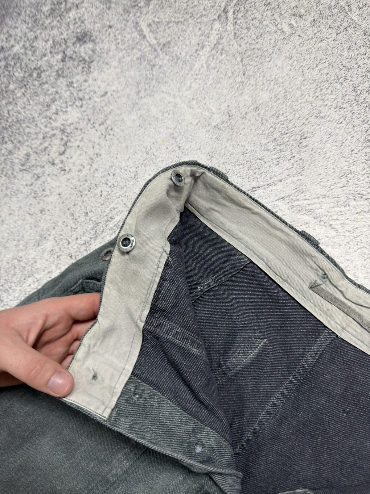 Vintage Vintage Swiss Army Salt & Pepper Denim Work Trousers Pants Size US 34 / EU 50 - 9 Thumbnail