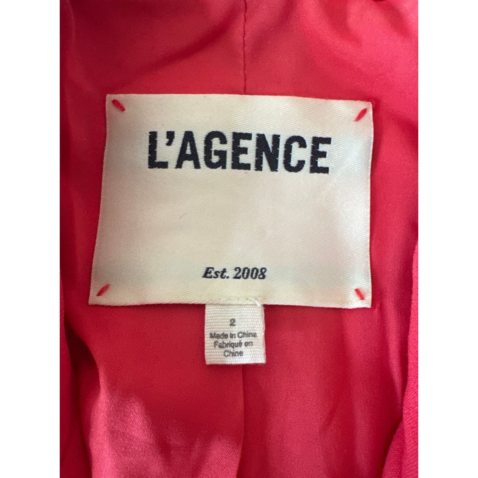 L'AGENCE L’Agence Chamberlain Blazer Jacket in Hibiscus Coral Red Size XS / US 0-2 / IT 36-38 - 9 Thumbnail