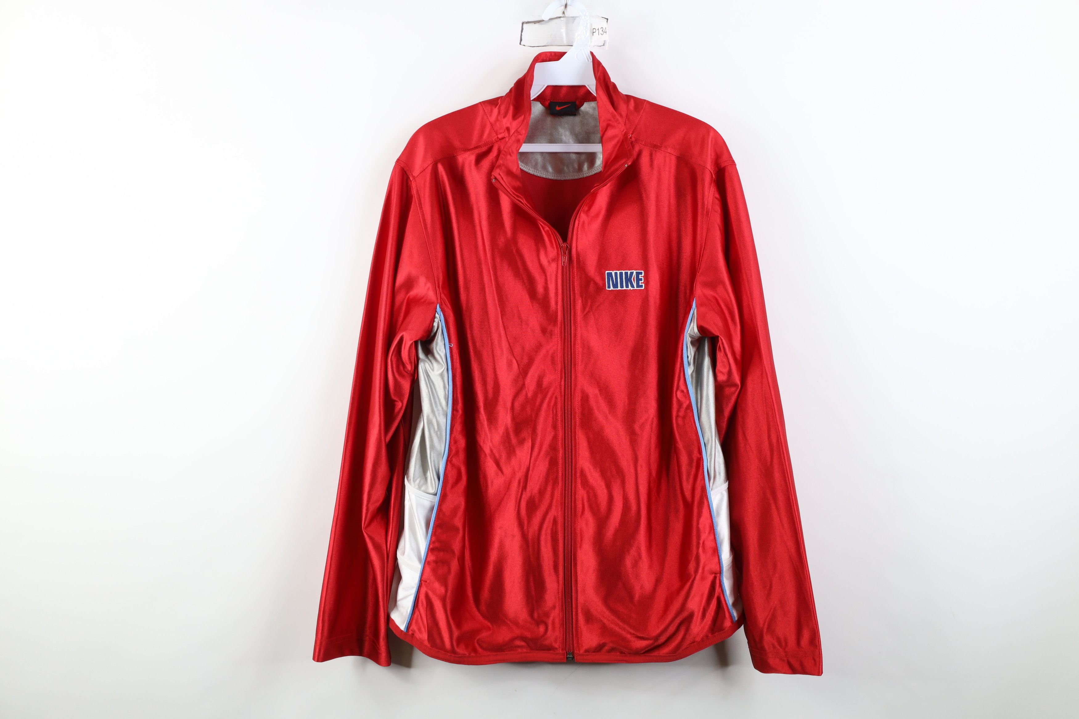 Nike Vintage 90s Nike Silky Dazzle Full Zip Basketball Jacket Size US S / EU 44-46 / 1 - 1 Thumbnail