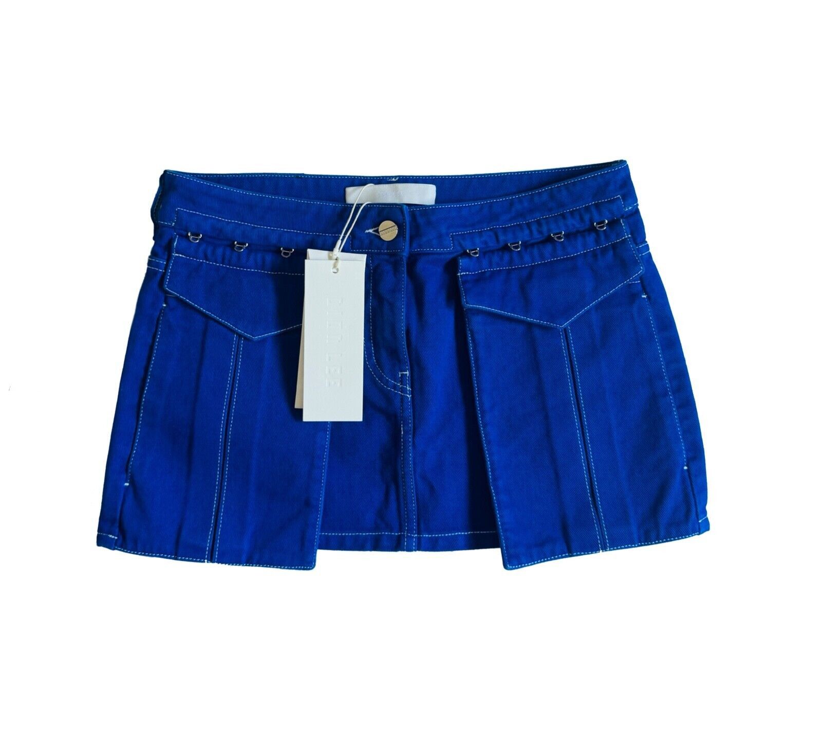 Dion Lee Denim Cargo Mini Skirt Size 26" / US 2 / IT 38 - 1 Thumbnail