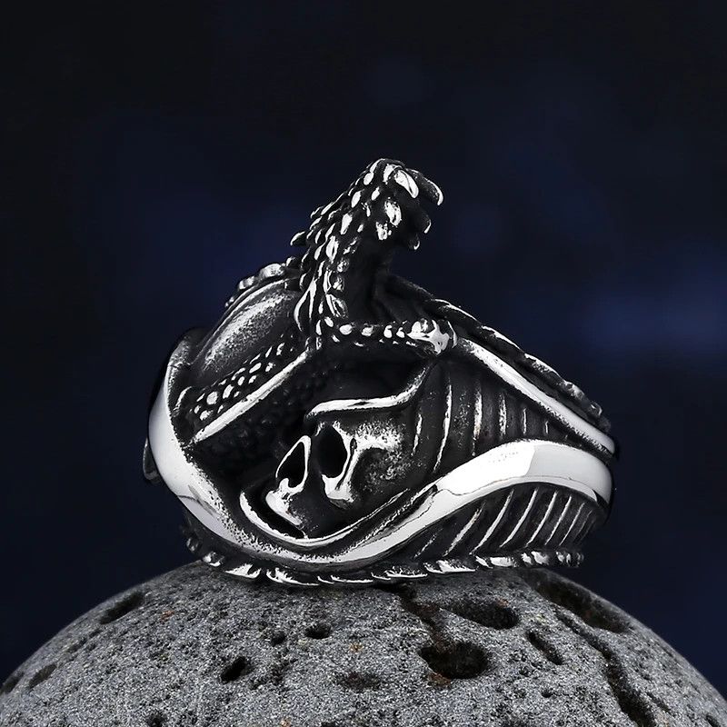 Japanese Brand × Jewelry × Vintage The Skull With Snake Ring Size ONE SIZE - 2 Thumbnail