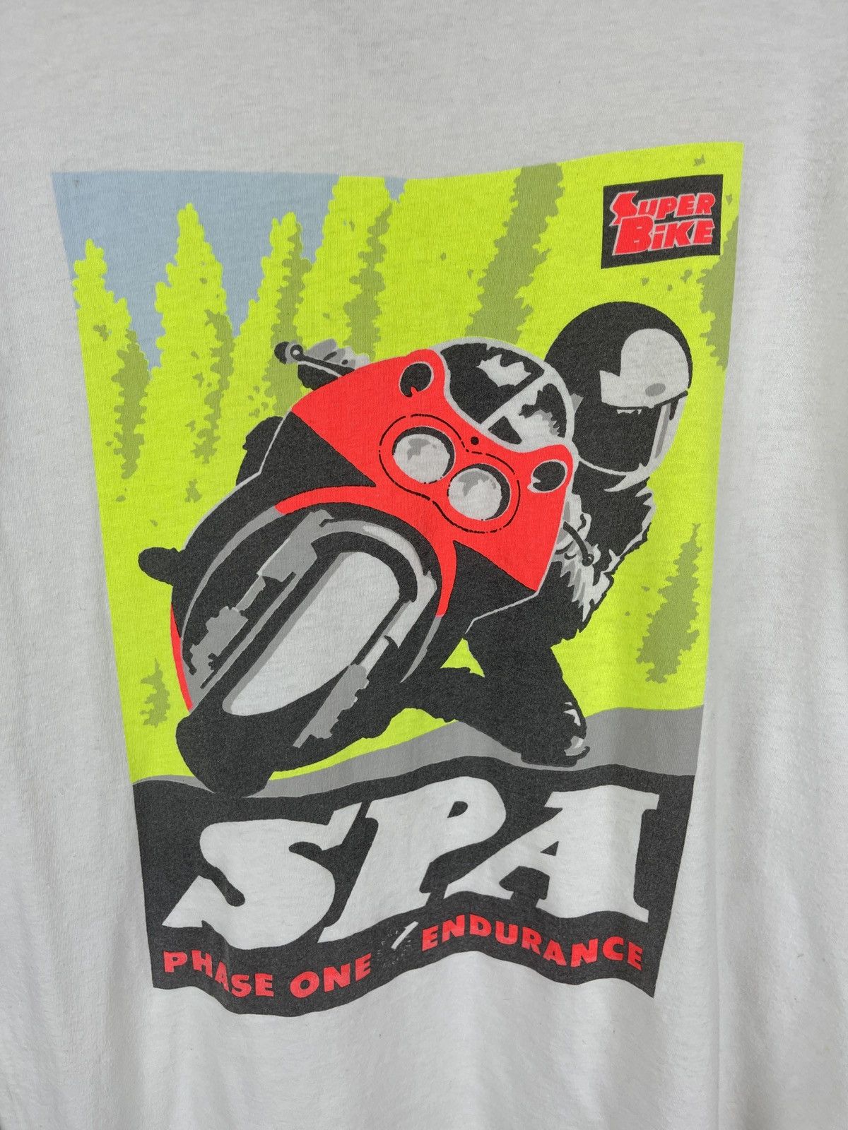 Vintage Super Bike vintage 1991 Phase one endurance SPA tee shirt Size US L / EU 52-54 / 3 - 4 Thumbnail