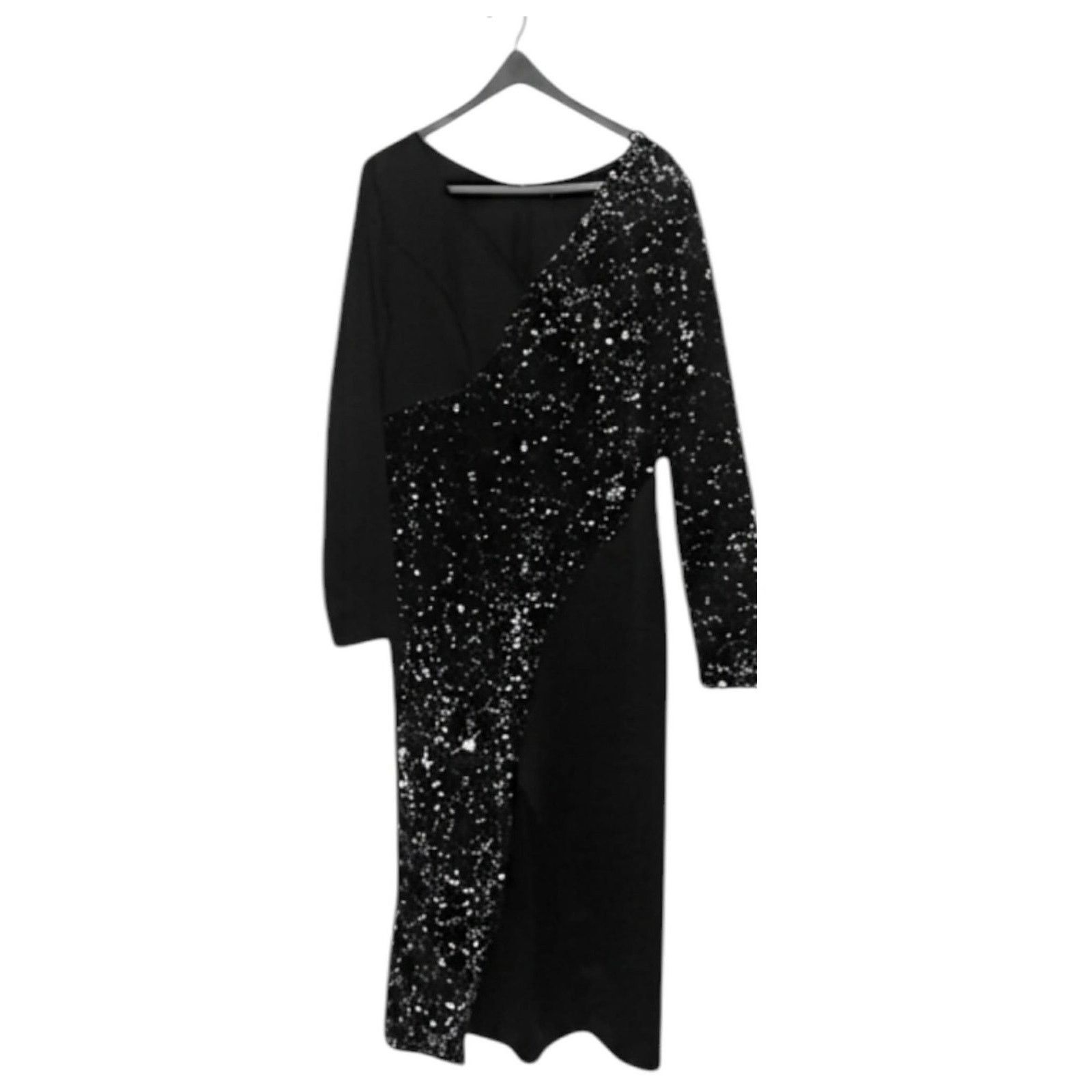 Other Formal Gown Dress Black long Sleeved Sequin Bead Jeweled 3XL Size 3XL / US 20-22 - 1 Thumbnail