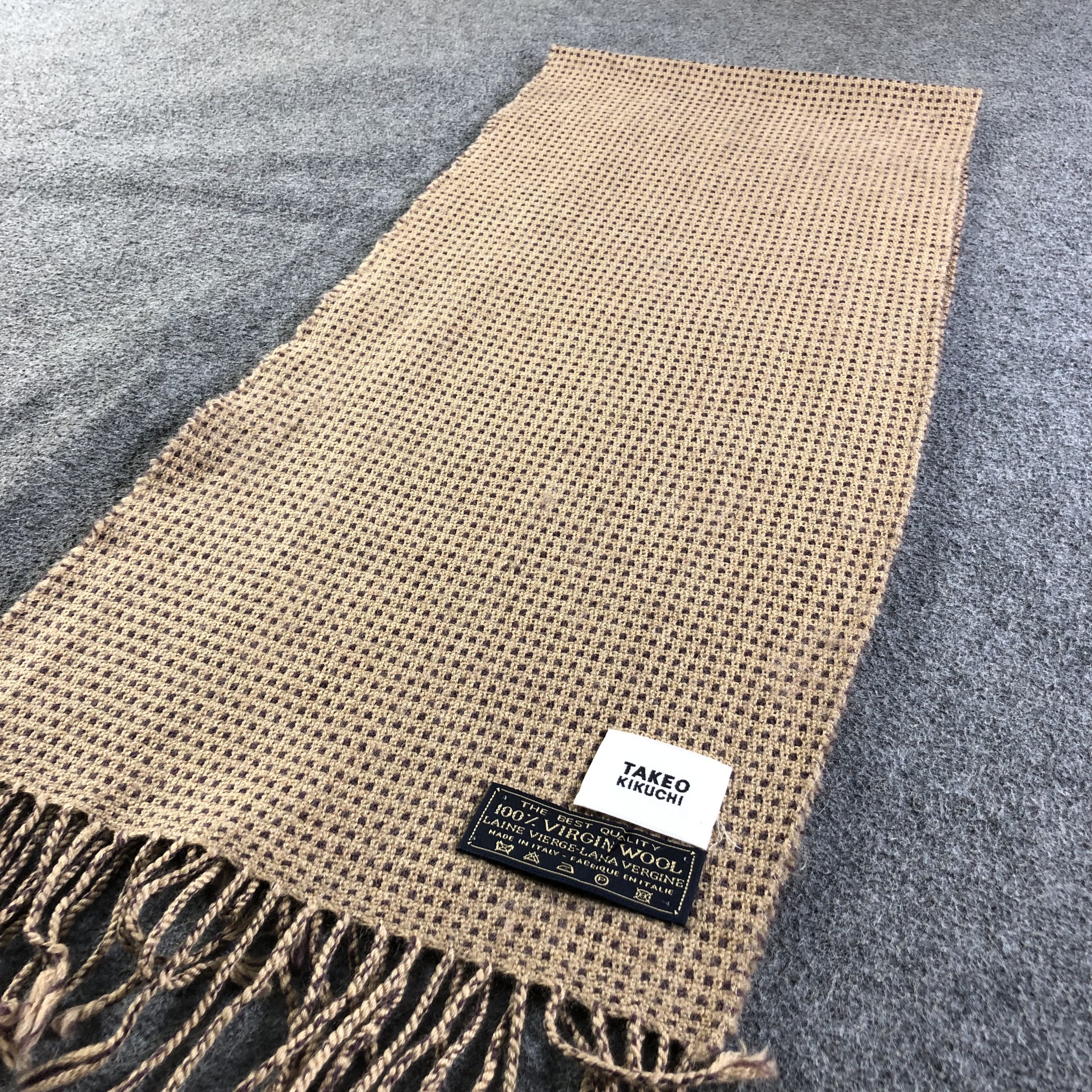 Takeo Kikuchi Takeo Kikuchi Wool Scarf Muffler V1913 Size ONE SIZE - 3 Thumbnail