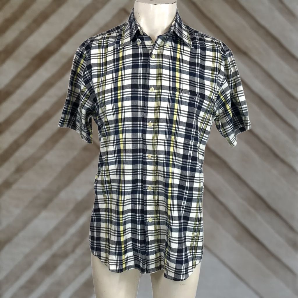 Pendleton PENDLETON Shirt Mens Medium NAVY & CREAM PLAID OCEANSIDE SHORT SLEEVE BUTTON Size US M / EU 48-50 / 2 - 1 Thumbnail