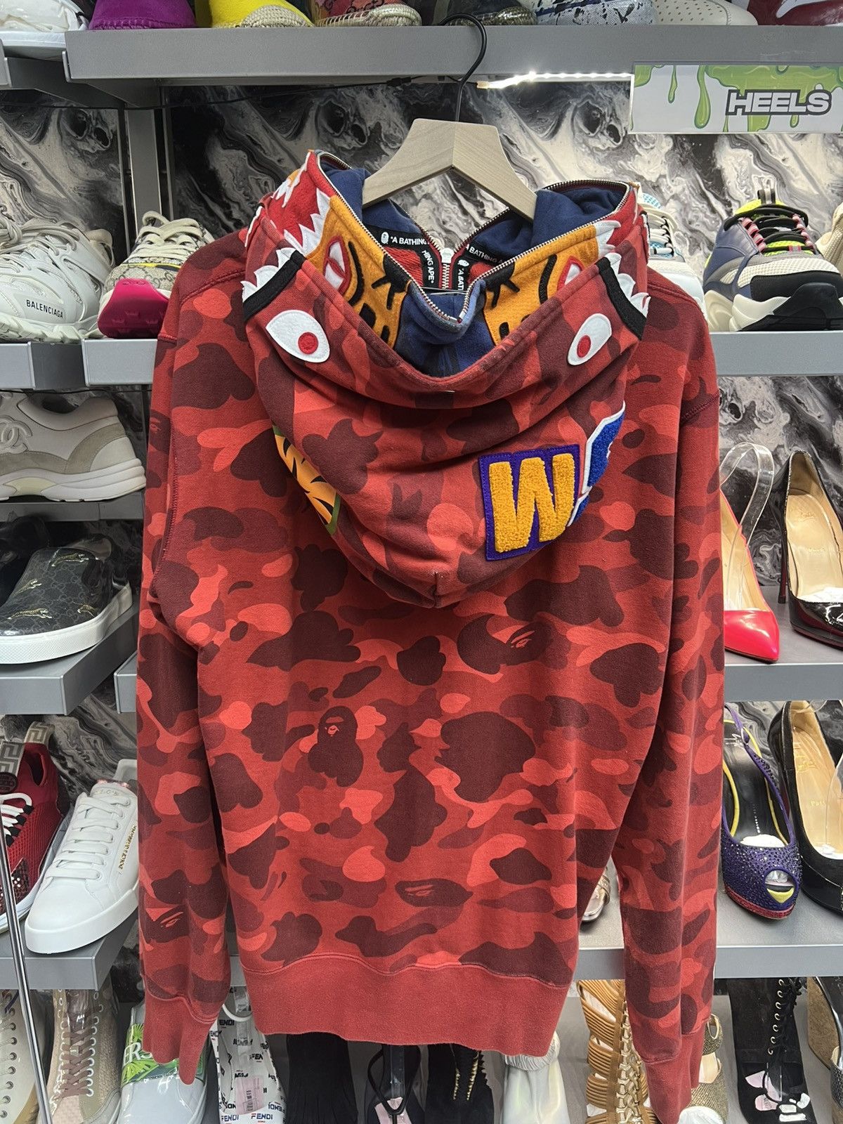 Bape Bape Ape Multicolor Shark Zip Up Size US XL / EU 56 / 4 - 2 Thumbnail