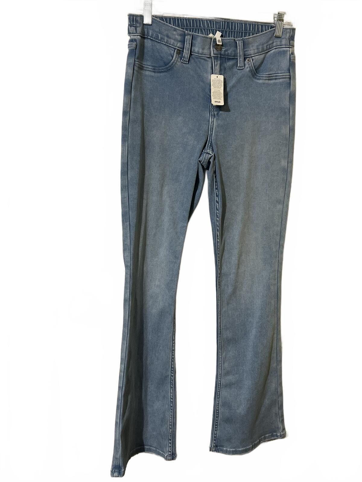 Other Aerie Light Wash Bootcut Jeans with Elastic Waistband S Size 28" / US 6 / IT 42 - 2 Thumbnail