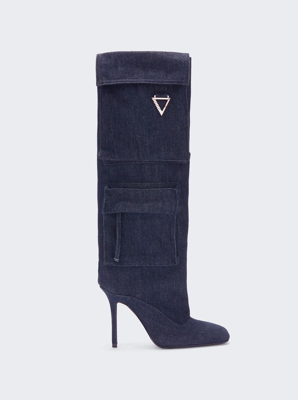 The Attico o1mle0526 Sienna Tube Boots 105mm in Dark Blue Size US 7 / IT 37 - 1 Thumbnail