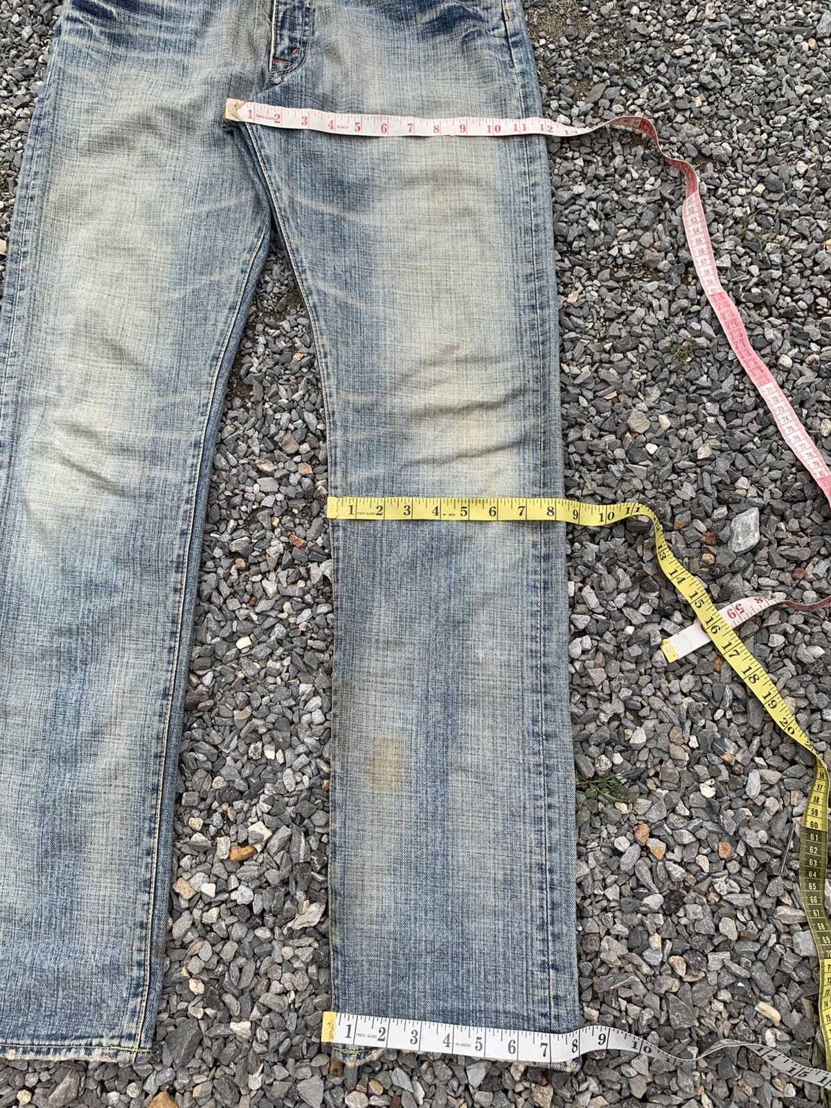Kapital GL HEART FADED & RUSTY DISTRESSED DENIM Size US 31 - 15 Thumbnail