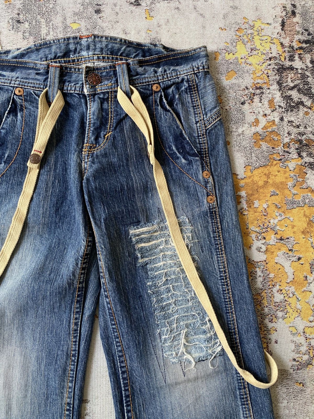 Japanese Brand Edwin 503 Japan Distressed Flare Denim Size US 30 / EU 46 - 6 Thumbnail