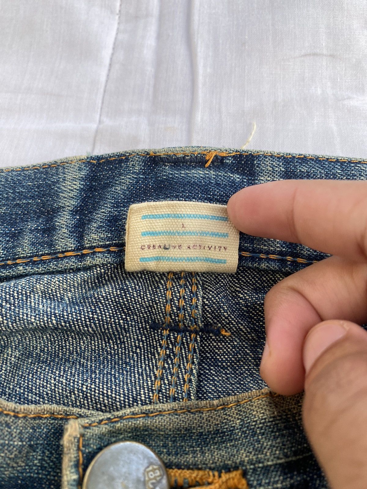 Japanese Brand VINTAGE ELNEST BAGGY DOUBLE KNEE DENIM CARPENTER JEANS Size US 34 / EU 50 - 10 Thumbnail