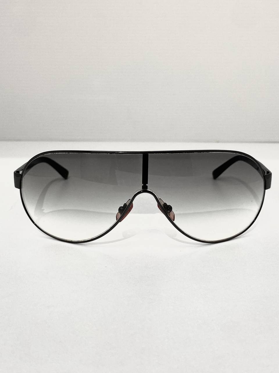Miu Miu Miu Miu Logo Pilot Shield Retro Black Sunglasses Vintage Y2K Size ONE SIZE - 6 Thumbnail