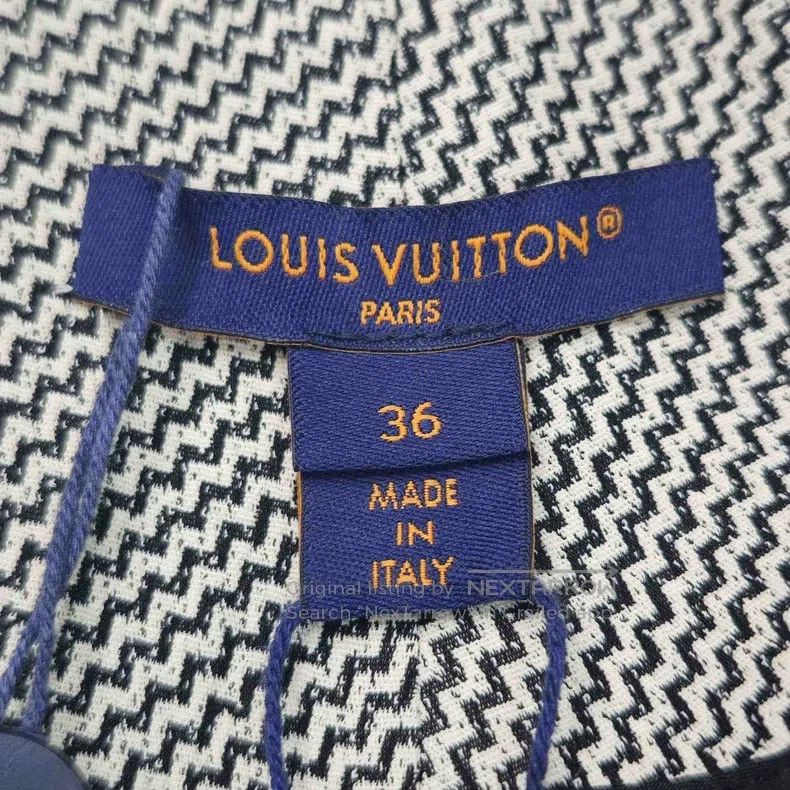 Louis Vuitton Louis Vuitton Beige wavy presbyopic leather label chiffon Size US 36 / EU 52 - 5 Thumbnail