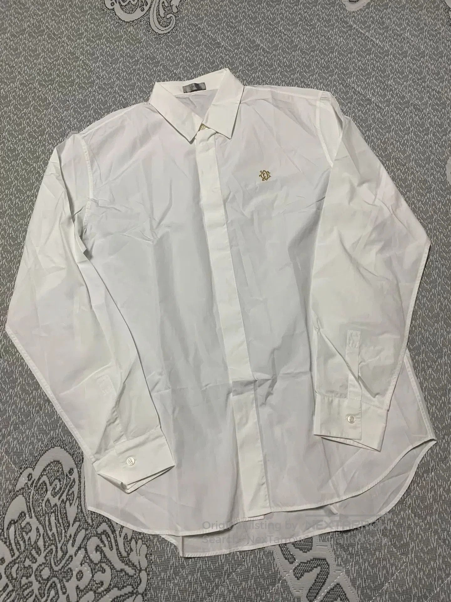 Dior Dior Gold Thread CD Embroidered Shirt. Size US L / EU 52-54 / 3 - 1 Thumbnail
