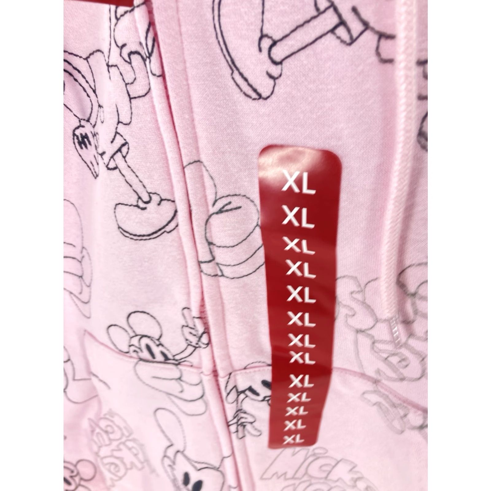 Disney Disney Mickey Mouse Hoodie Sweatshirt Women Size XL Pink AOP Full Zip Fleece NWT Size XL / US 12-14 / IT 48-50 - 4 Thumbnail