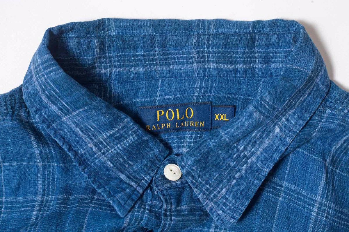 Polo Ralph Lauren Polo Ralph Lauren Classic Fit Indigo Linen Shirt Size US XXL / EU 58 / 5 - 10 Thumbnail