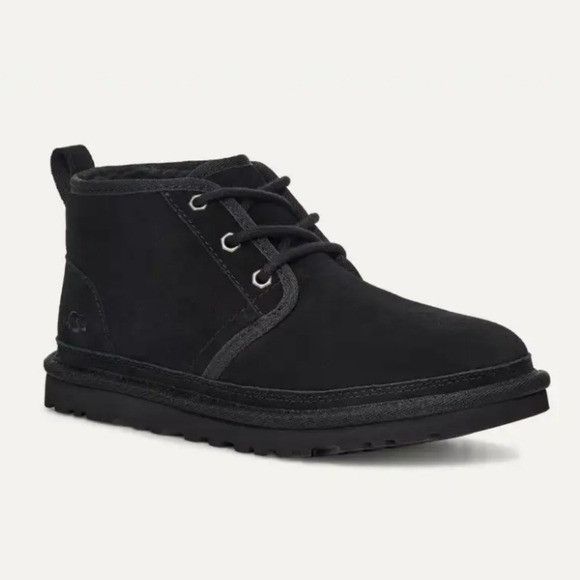 Ugg Ugg Neumel Black Suede Leather Shearling Lined Chukka Boots Size US 7 / IT 37 - 8 Thumbnail