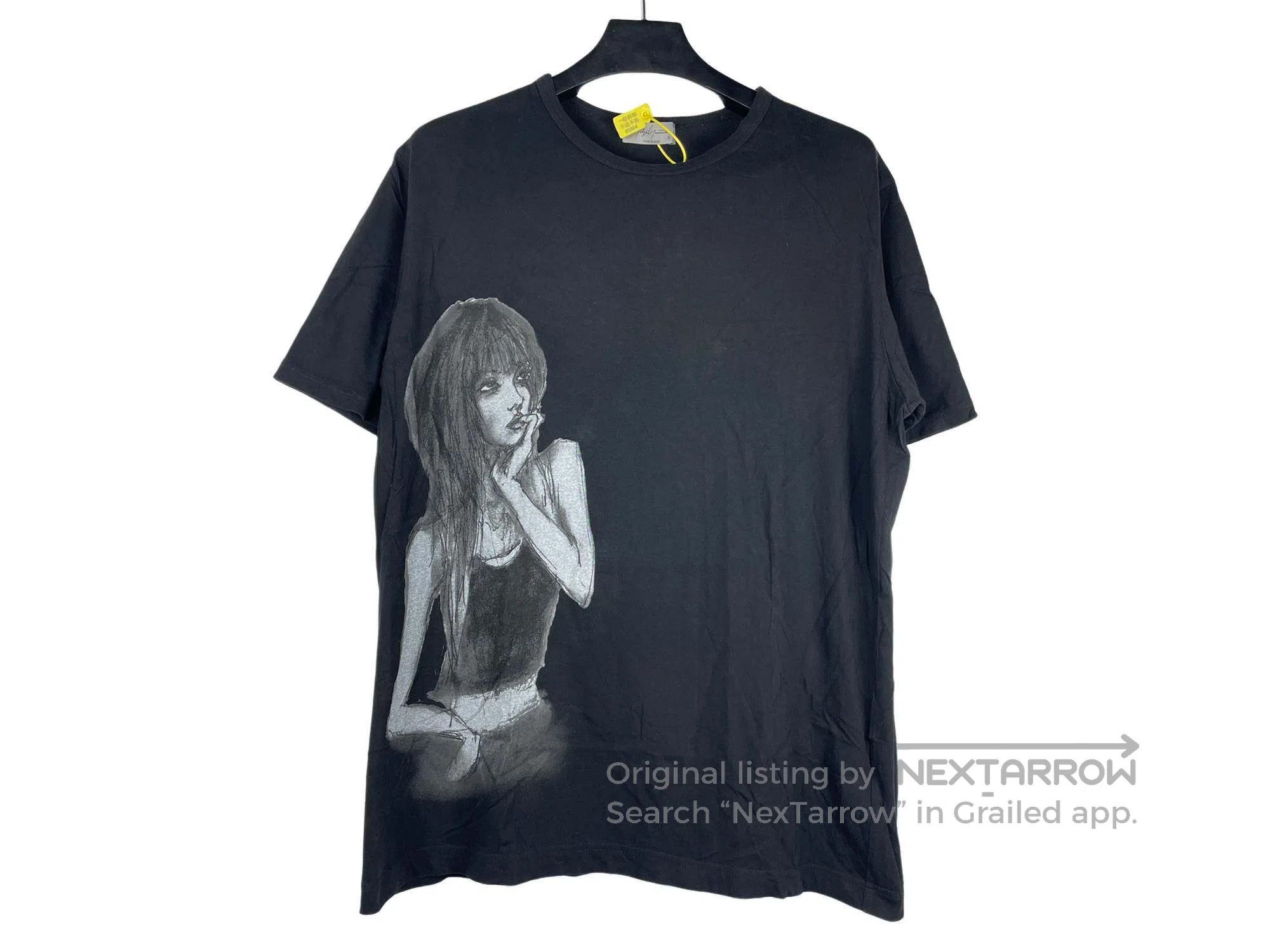 Yohji Yamamoto YOHJI YAMAMOTO Sketch Girl Portrait Cotton Short Sleeve Size US L / EU 52-54 / 3 - 1 Thumbnail
