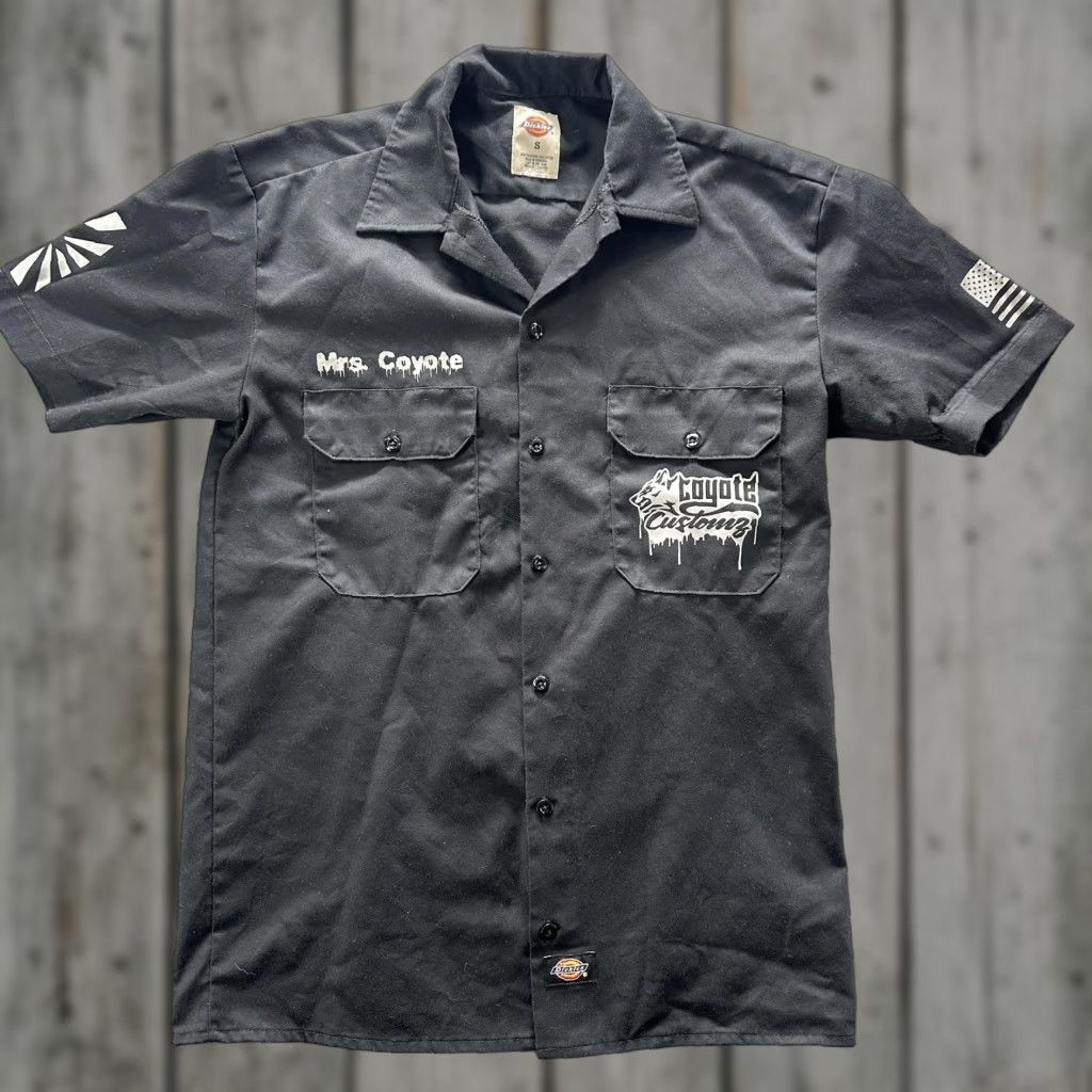 Dickies Dickies Work Shirt Womens Small Black Coyote Customz Shop Graphic Button Up Size S / US 4 / IT 40 - 1 Thumbnail