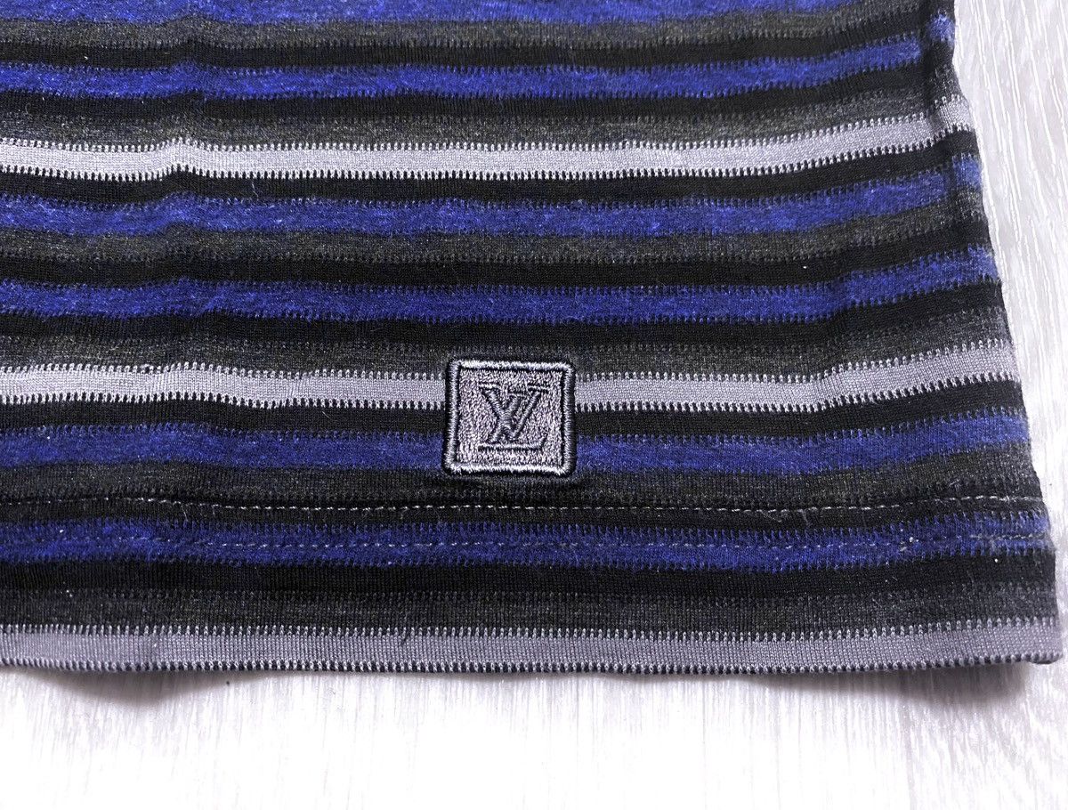Louis Vuitton Louis Vuitton Multicolour Striped T-shirt Embroidered Logo Size US L / EU 52-54 / 3 - 7 Thumbnail