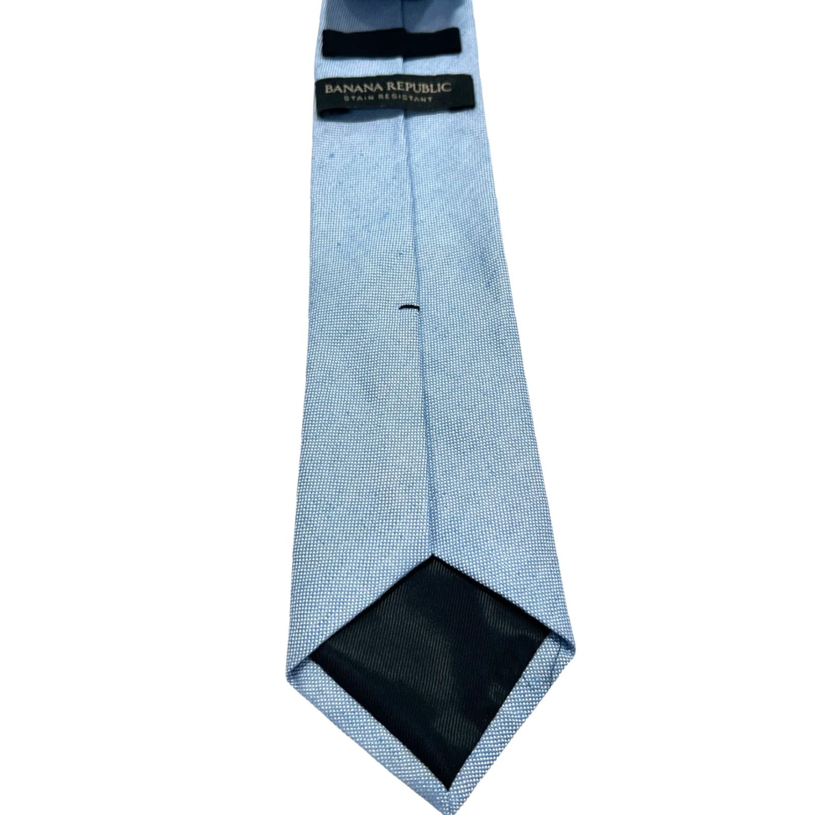 Banana Republic VINTAGE Banana Republic Tie Blue Linen Silk Blend Light 58 w/ Stain Resistant Men Tie 58 inch Size ONE SIZE - 3 Thumbnail