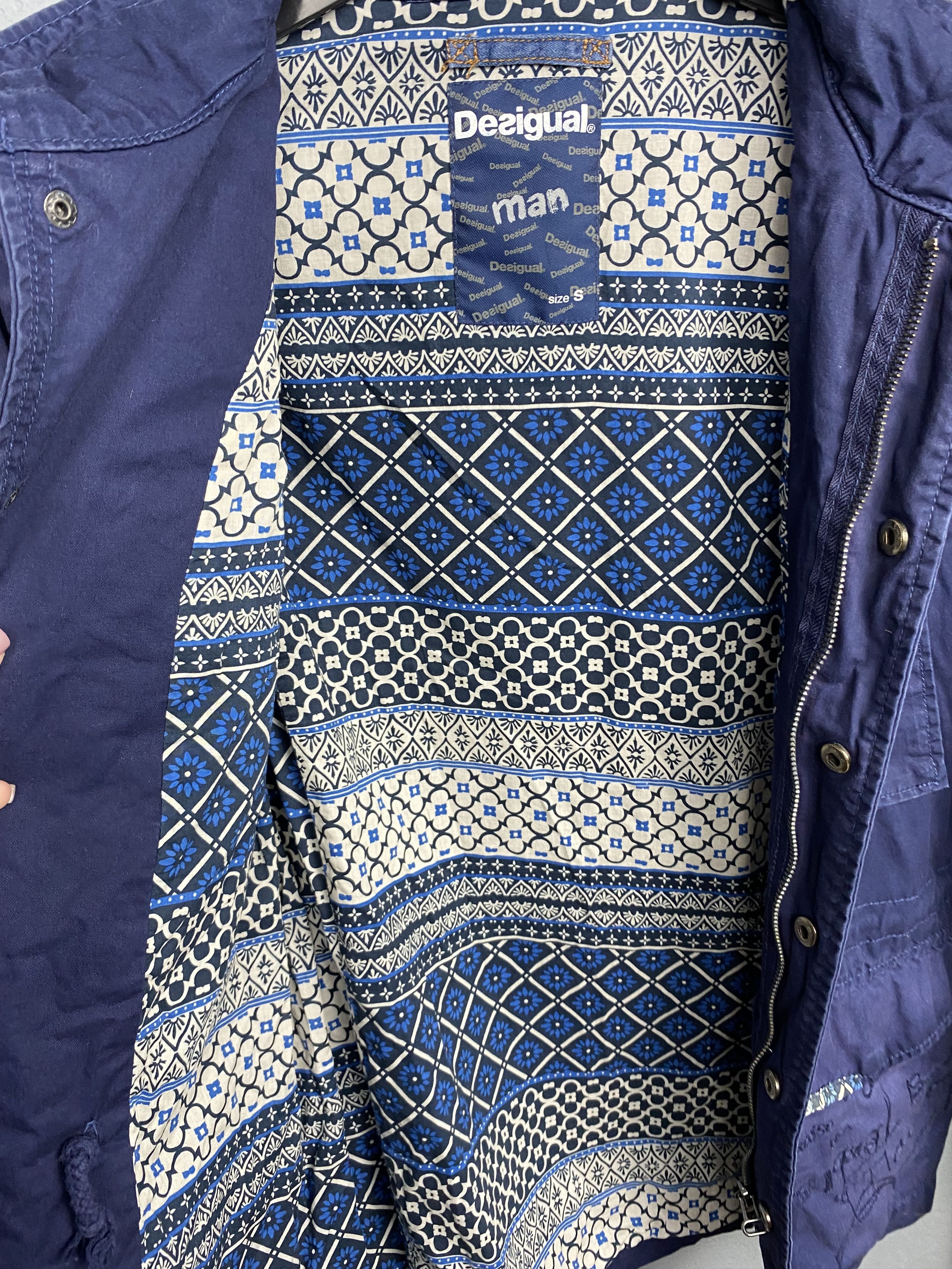 Desigual × Vintage Desigual Vintage Mens Patchwork Jacket Size US S / EU 44-46 / 1 - 8 Thumbnail