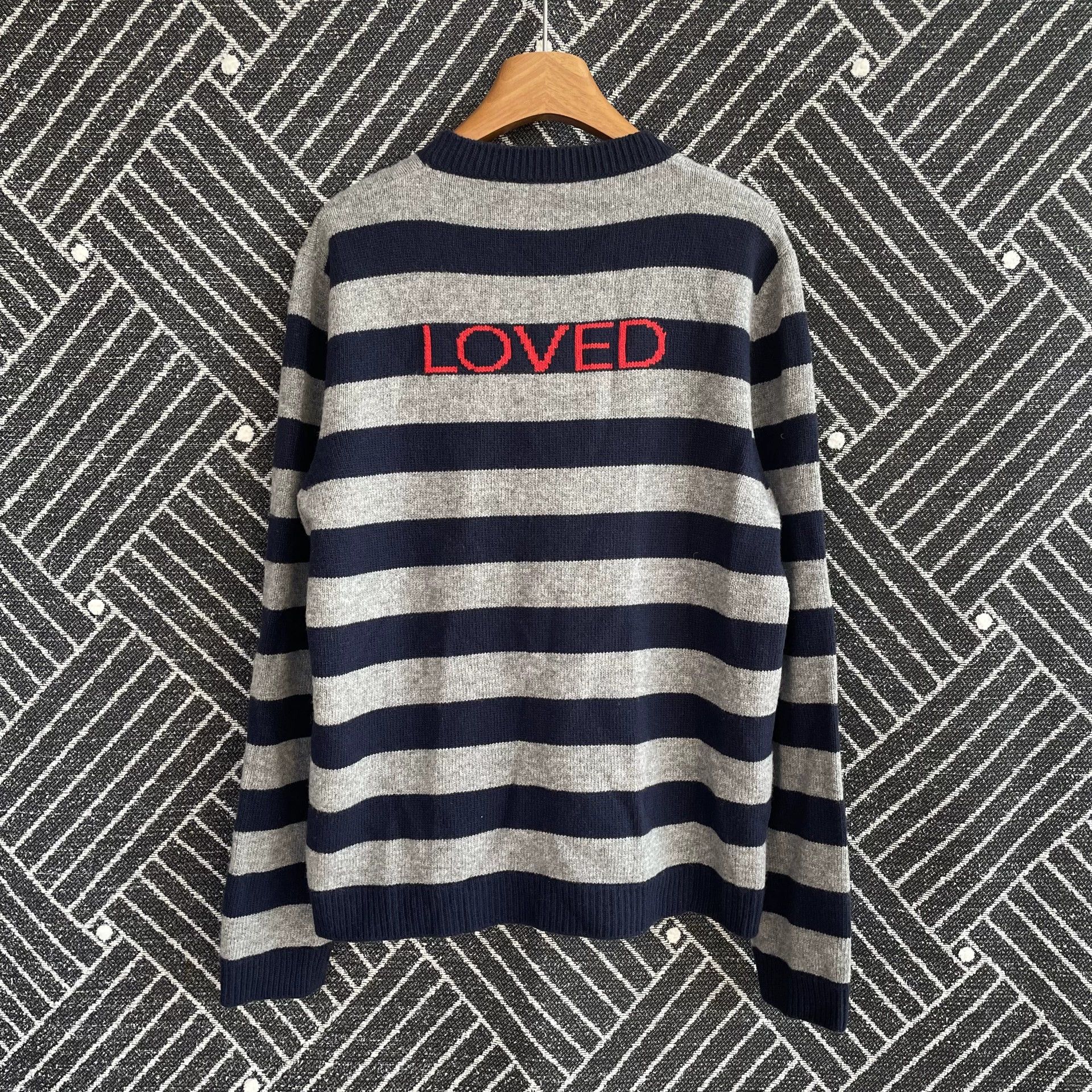 Gucci Gucci 99 New Rainbow Disc Gray Blue Stripe Unisex Sweater L Size L / US 10 / IT 46 - 2 Thumbnail