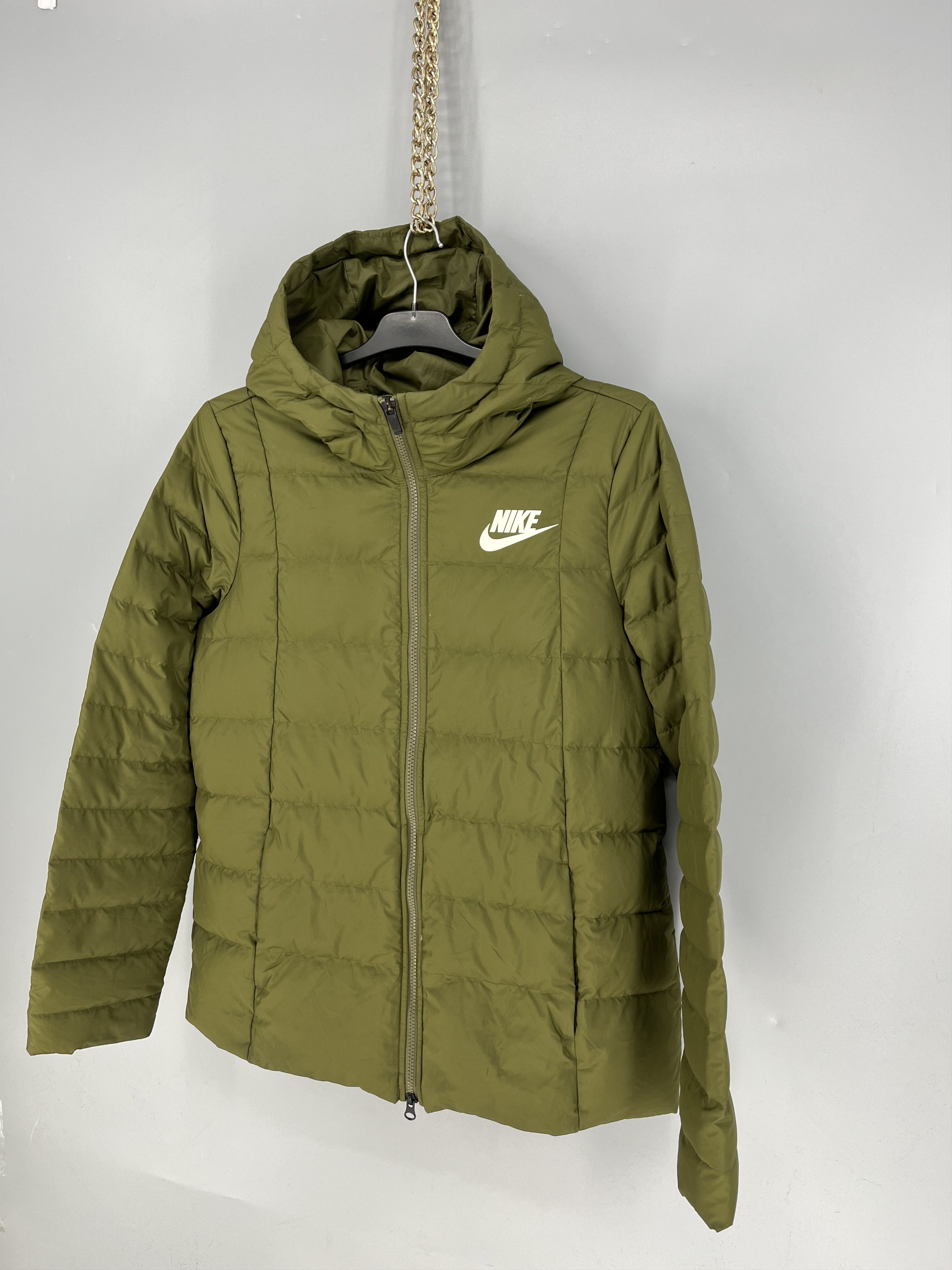 Nike Nike Long Puffer Giubbotto Piumino Verde L Donna Women Size US L / EU 52-54 / 3 - 3 Thumbnail