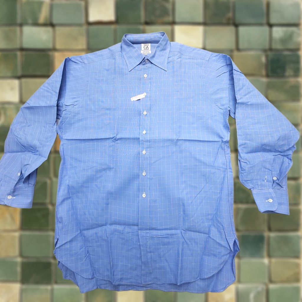 JW Anderson Vintage Garrick Anderson Dress Shirt Mens 16 / 41 Blue Plaid Shirt Size 42R - 1 Thumbnail