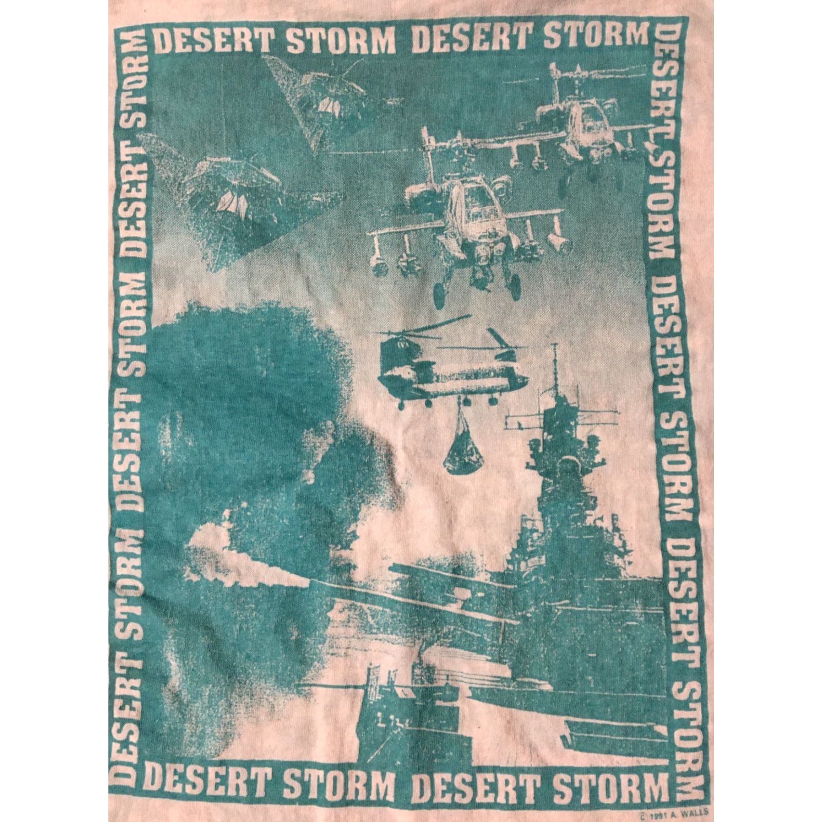 Fruit Of The Loom VINTAGE Desert Storm Tie Dye Shirt S Single Stitch USA War Army Military 90s 80s Size US S / EU 44-46 / 1 - 3 Thumbnail