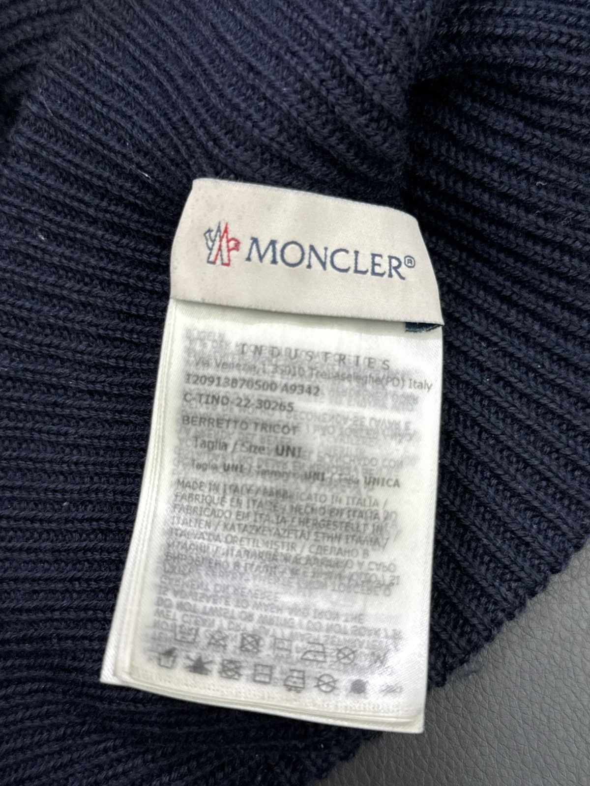 Moncler Moncler navy blue wool logo beanie Size ONE SIZE - 5 Thumbnail