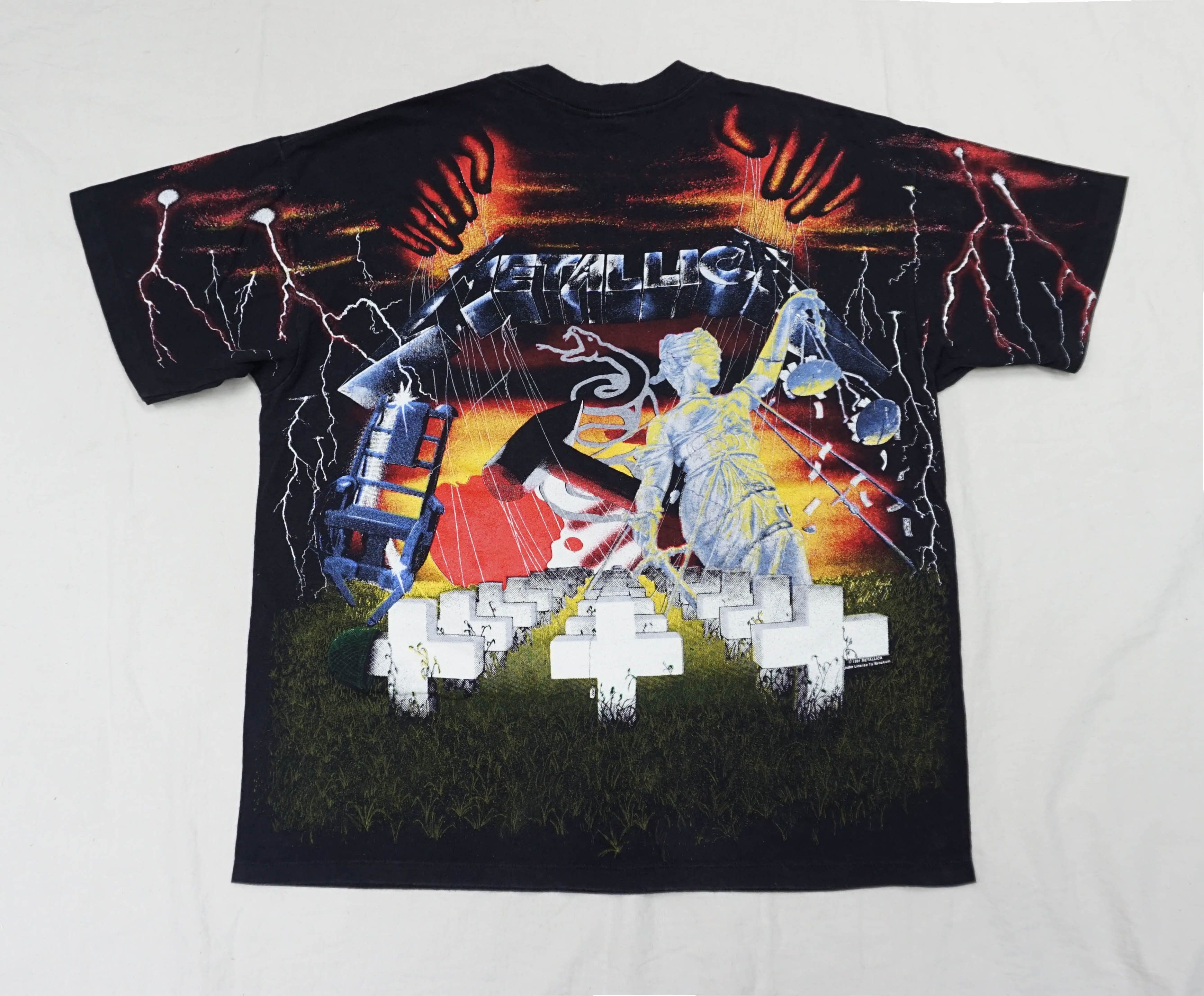 Band Tees × Vintage 90's Metallica "Master of Puppets" all over print T-shirt Size US XL / EU 56 / 4 - 5 Thumbnail