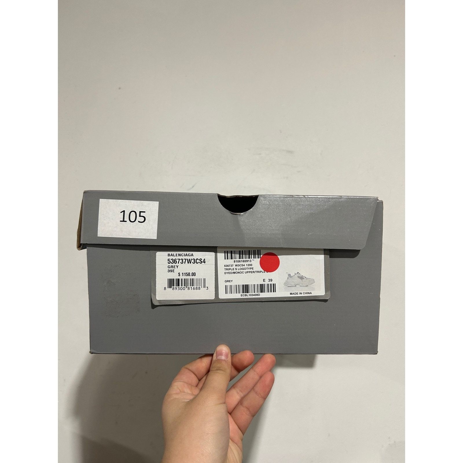 Balenciaga BALENCIAGA TRIPLE S DYED GREY SIZE 39 (EU 6) NEW Size US 6 / EU 39 - 7 Thumbnail