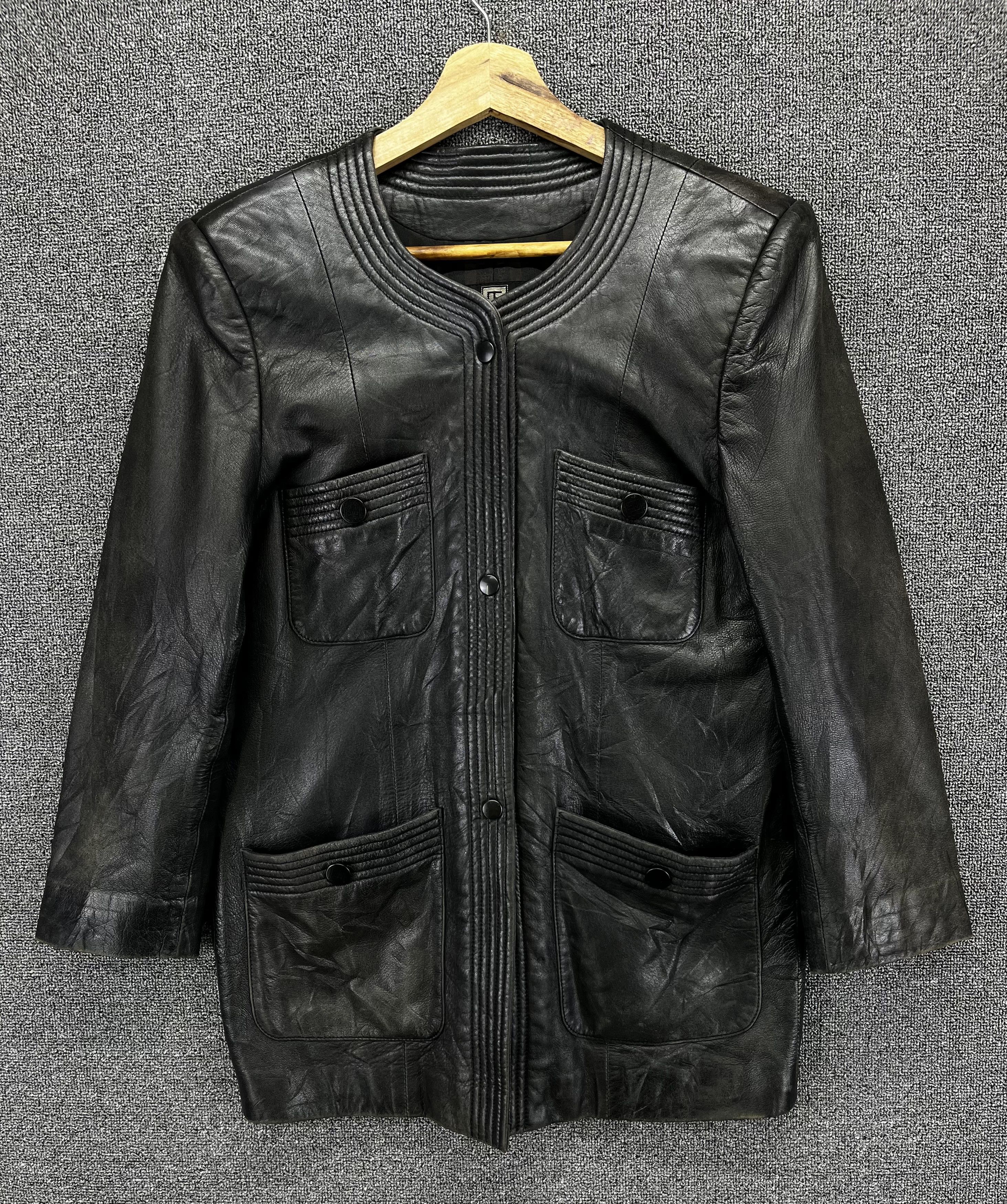 Balmain Vintage Pierre Balmain Luxury Button Up Leather Jacket Size L / US 10 / IT 46 - 1 Thumbnail
