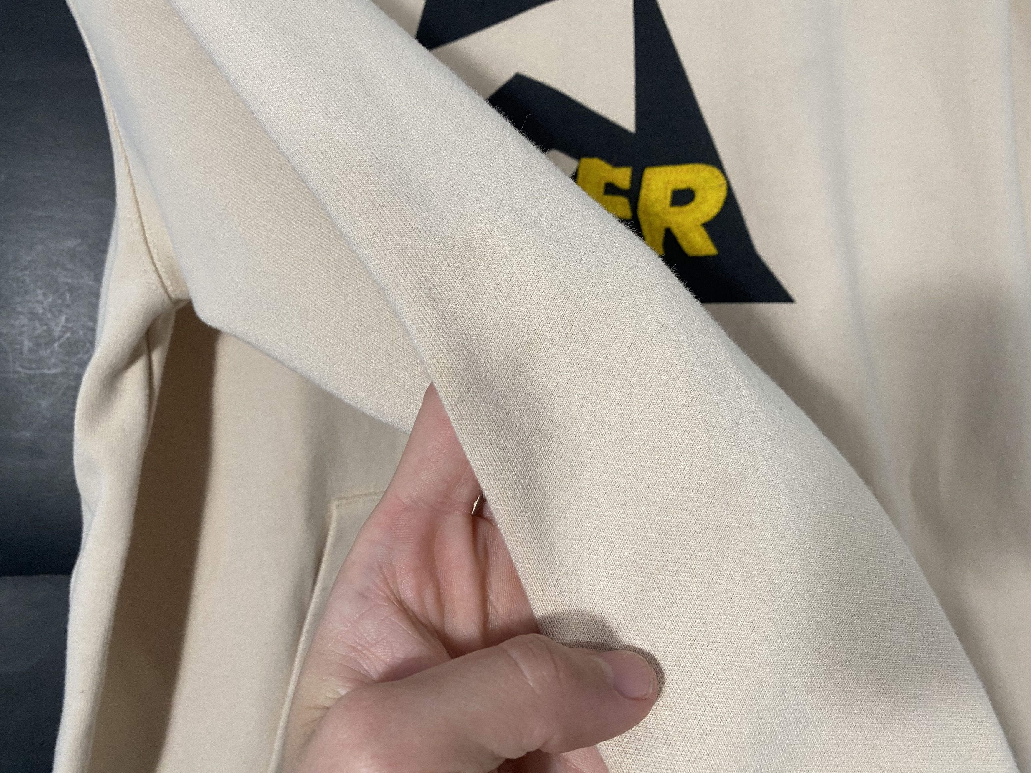 Ader Error Ader Error Felt Logo FW2020 Pullover Hoodie Ivory Size US S / EU 44-46 / 1 - 4 Thumbnail