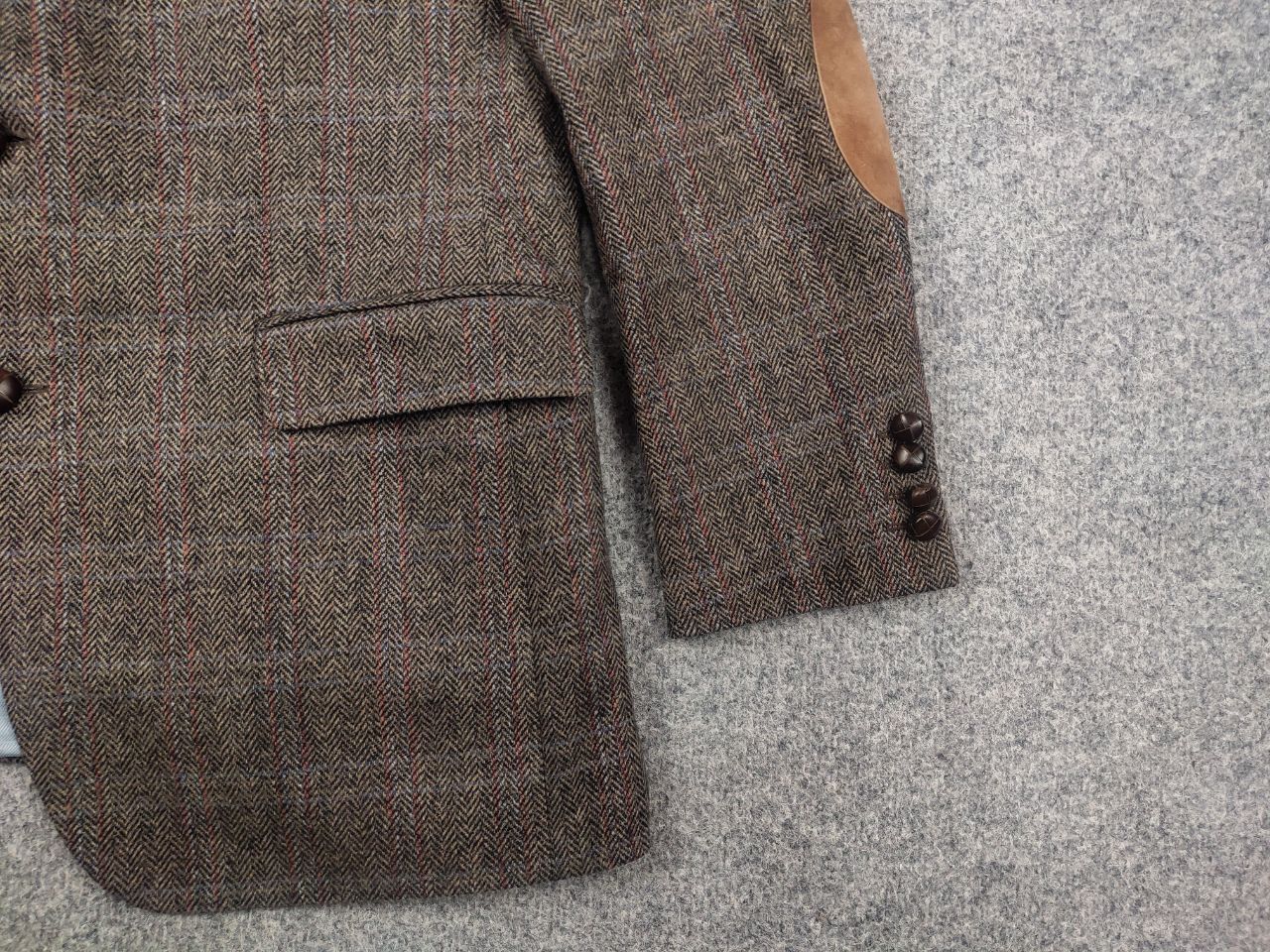 Barbour Vintage Barbour herren Wool Tweed herringbone Blazer Jacket Size US L / EU 52-54 / 3 - 5 Thumbnail