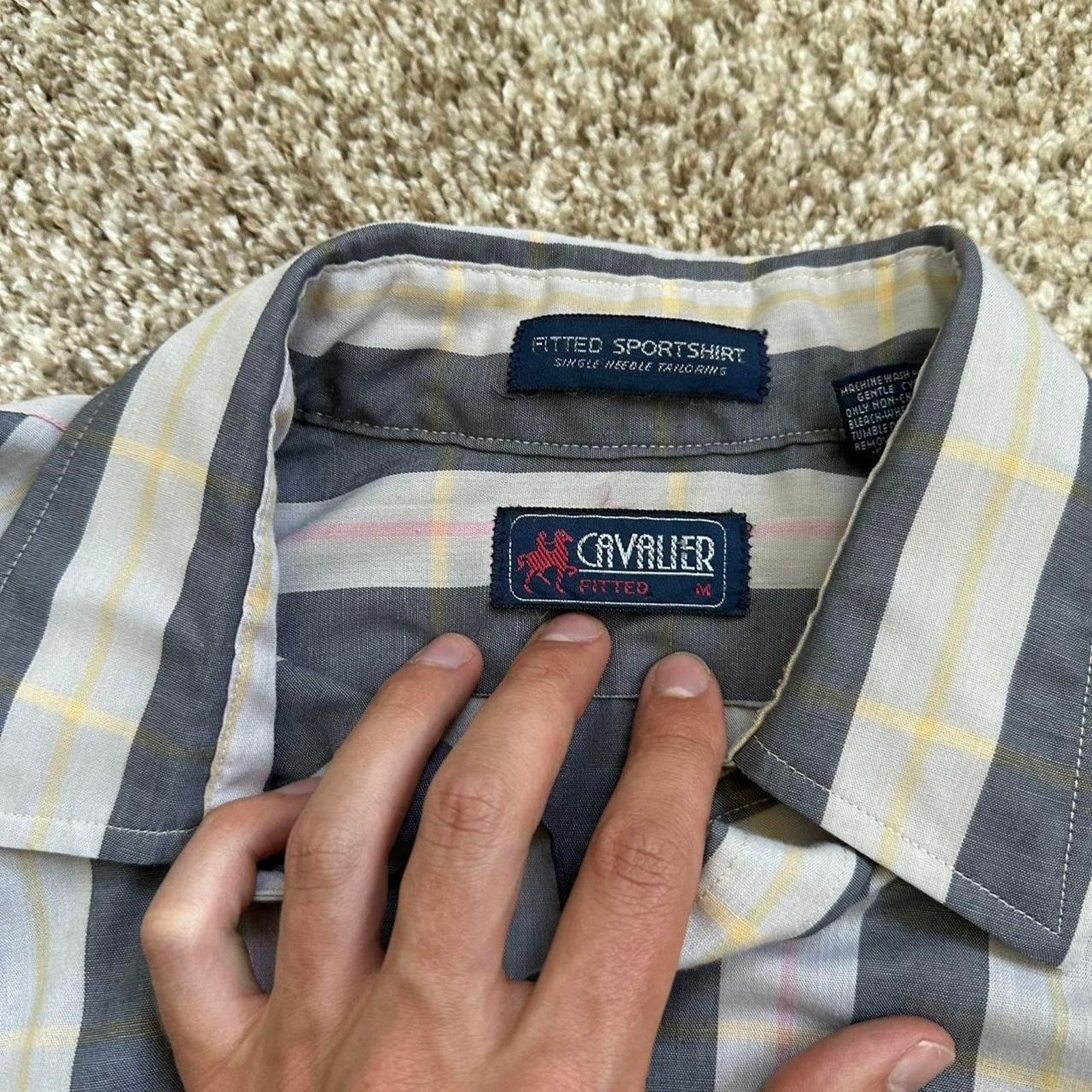 Vintage Vintage 80s Light Plaid Button Up Short Sleeve Shirt Size US M / EU 48-50 / 2 - 3 Thumbnail