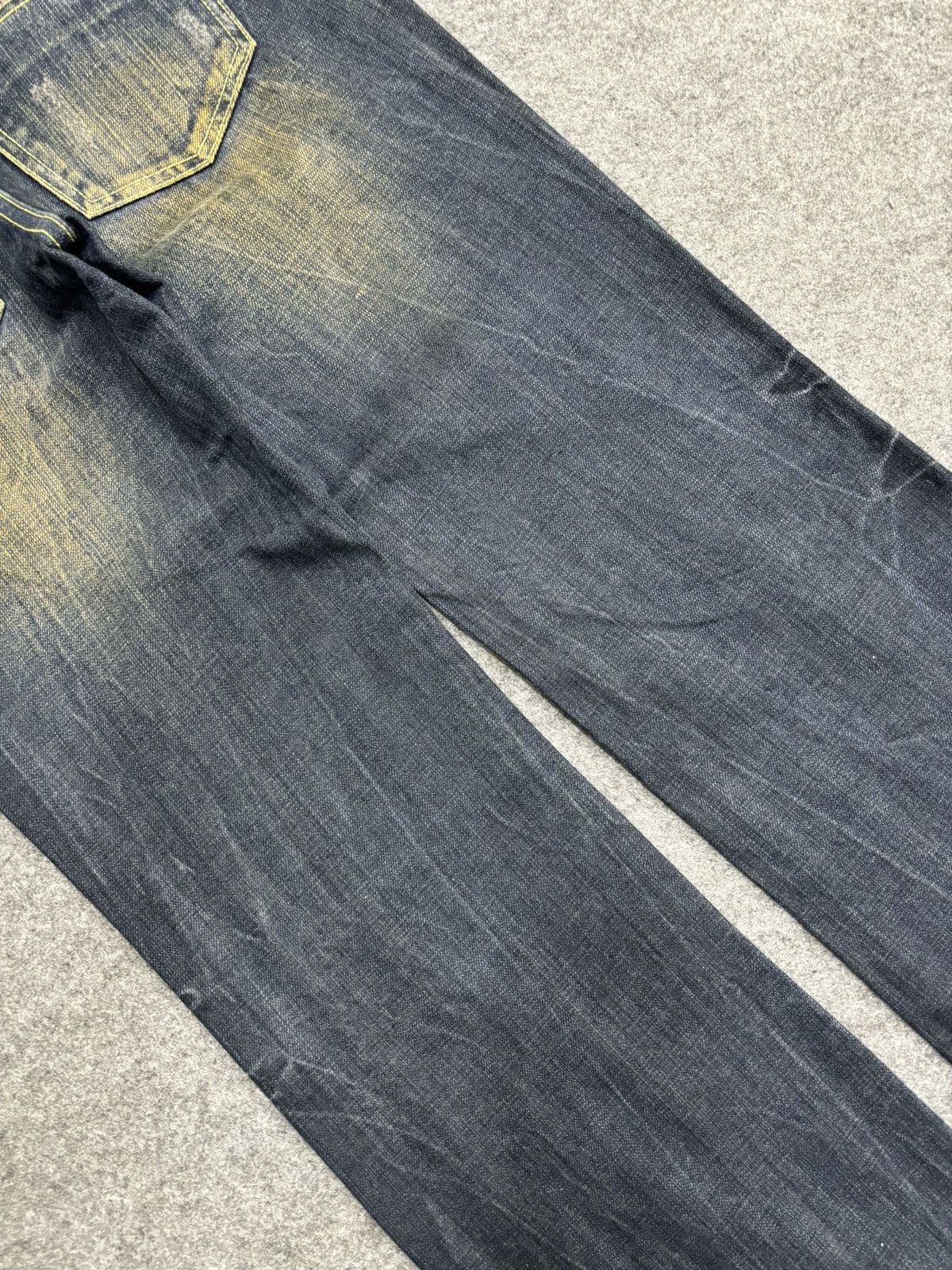 Japanese Brand 💥Flare💥Insane 90s Style Blue Rusty Distressed Denim F561 Size US 30 / EU 46 - 21 Thumbnail