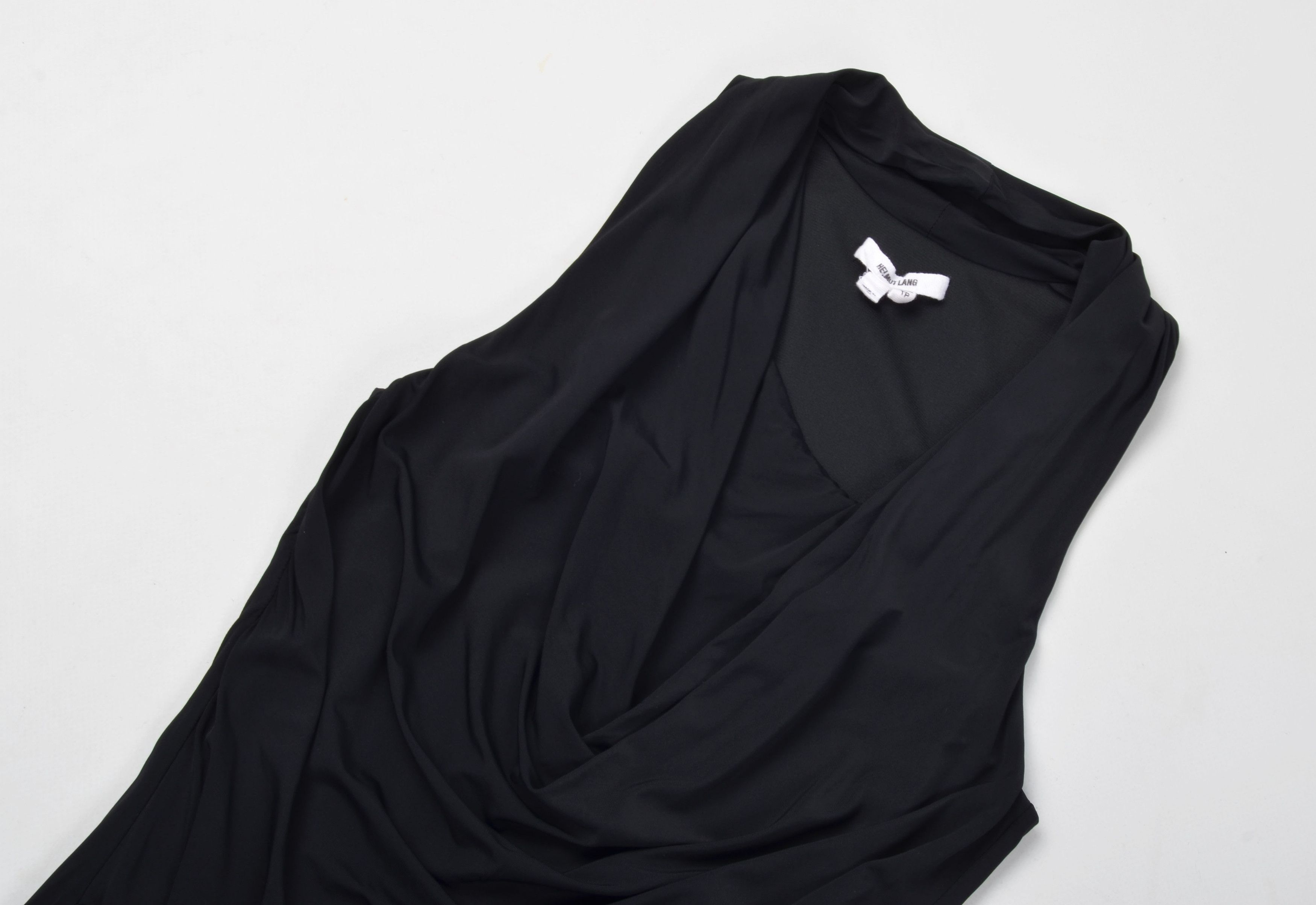 Helmut Lang Helmut Lang Black Bodycon Draped Dress Size S / US 4 / IT 40 - 5 Thumbnail