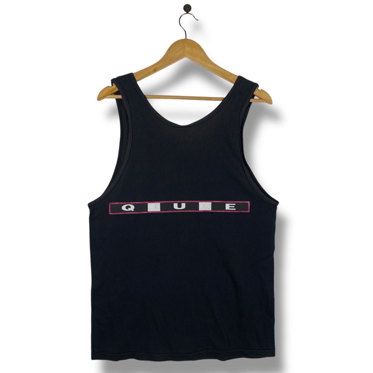 Vintage Vintage 90's QUE Spell Out Logo Surf Tank Tops Medium Size Size US M / EU 48-50 / 2 - 3 Thumbnail