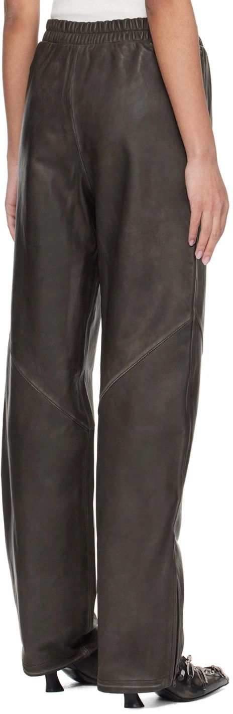 Acne Studios o1y0725 Leather Pant in Dark Brown Size 27" / US 4 / IT 40 - 3 Thumbnail