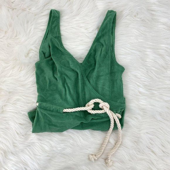 Lisa Marie Fernandez Lisa Marie Fernandez Yasmin Green Terry Cloth One Piece Swim Size S / US 4 / IT 40 - 5 Thumbnail